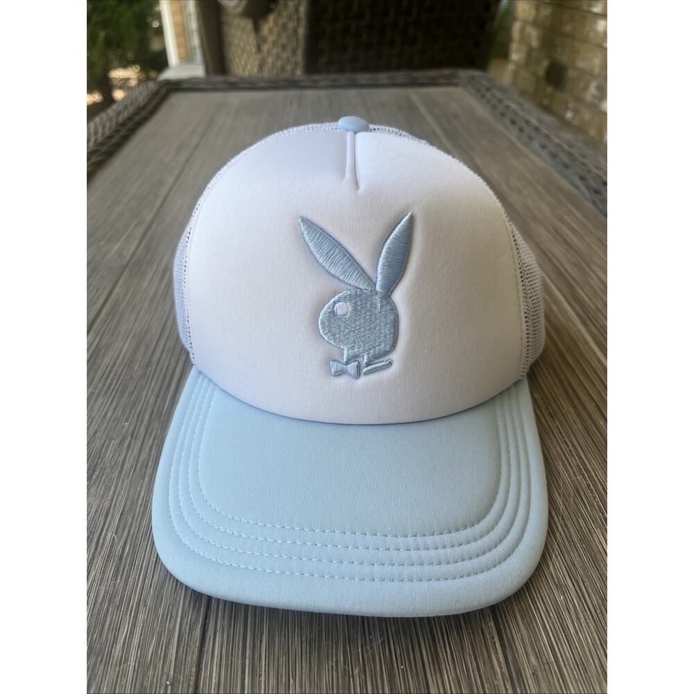 PLAYBOY BLACK TUX FOAM TRUCKER SNAPBACK UNISEX ADULT HAT Blue/WHITE LIDS